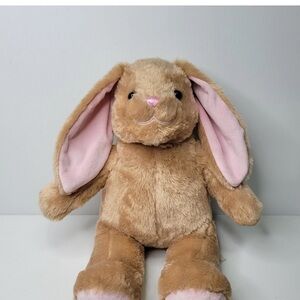 Build A Bear Light Brown Bunny Rabbit Light Pink Ears 15" Plush Stuffed Animal